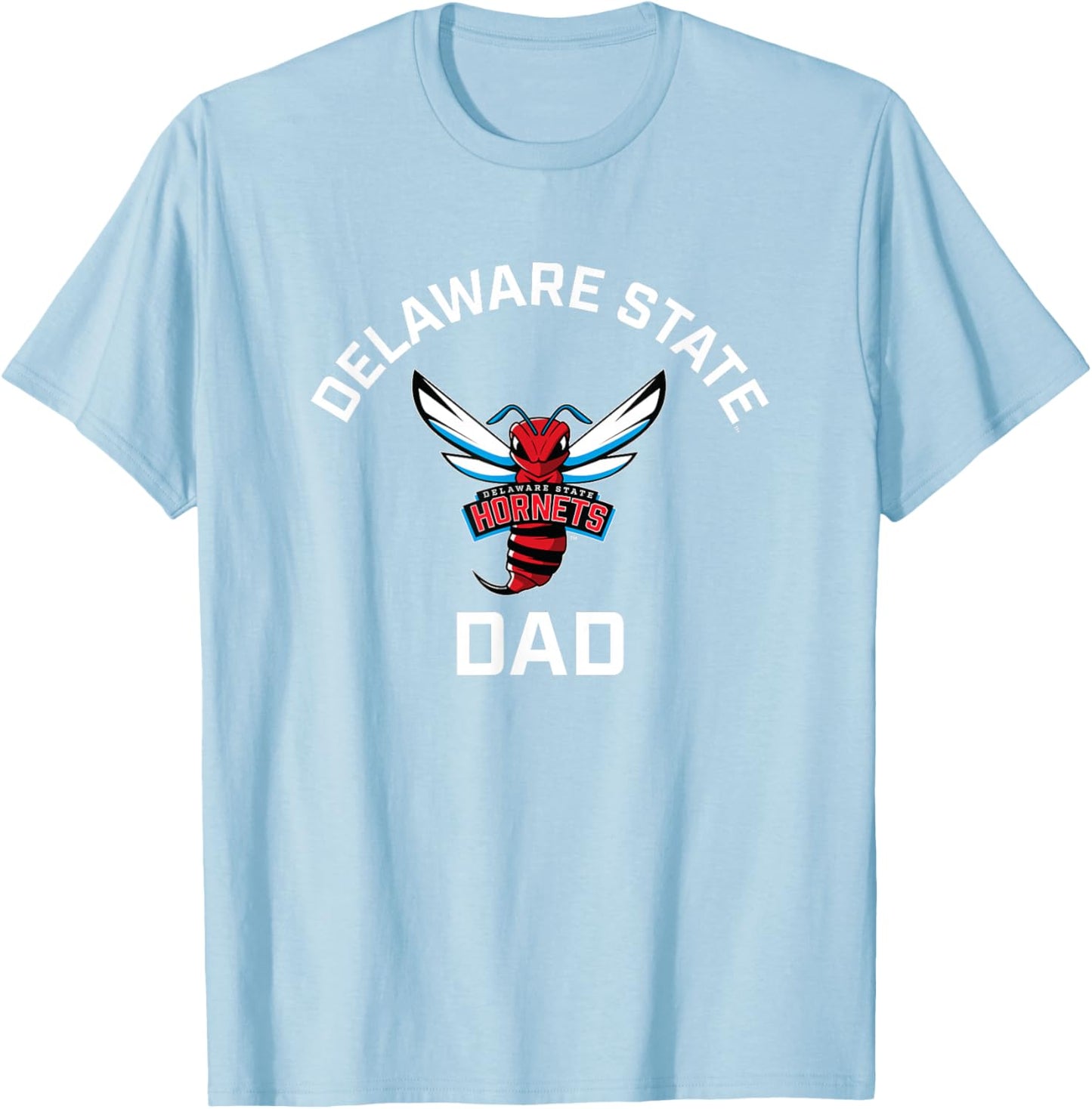 Delaware State University DSU Hornets Arched Dad T-Shirt - T-Shirt | Light Blue