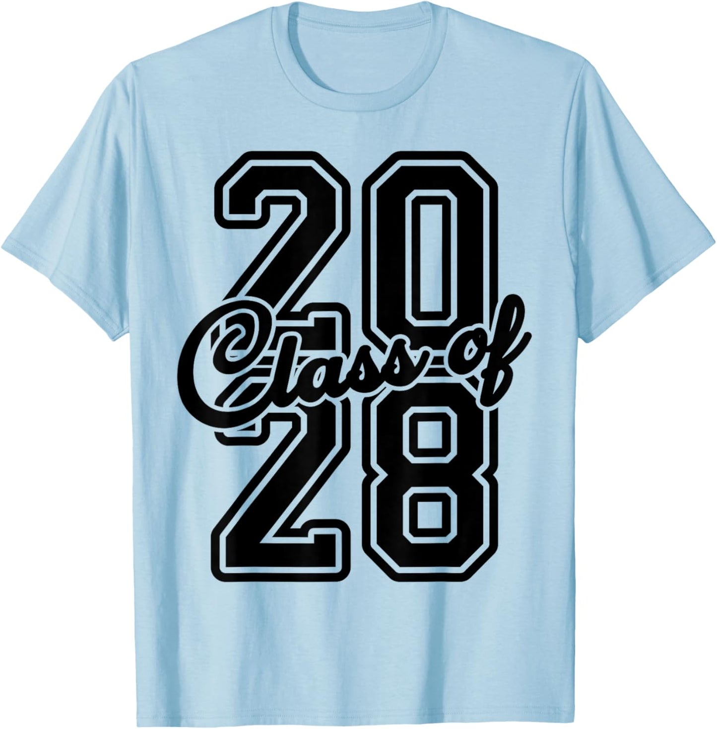 Official Freshman Class Of 2028 Senior Of 2028 Graduation T-Shirt - T-Shirt | Light Blue