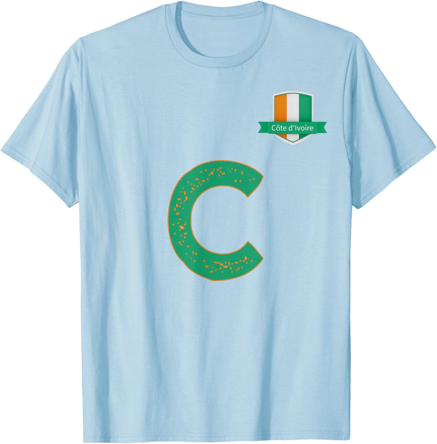 Team Flag Group apparel - C - Côte d'Ivoire Ivory Coast T-Shirt - T-Shirt | Light Blue