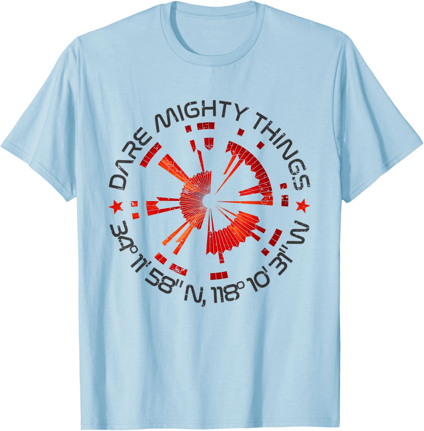 Dare Mighty Things Mars Rover 2020 T-Shirt - T-Shirt | Light Blue
