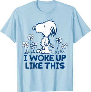 Peanuts - Andy I Woke Up Like This Snoopy's Sibling T-Shirt - T-Shirt | Light Blue
