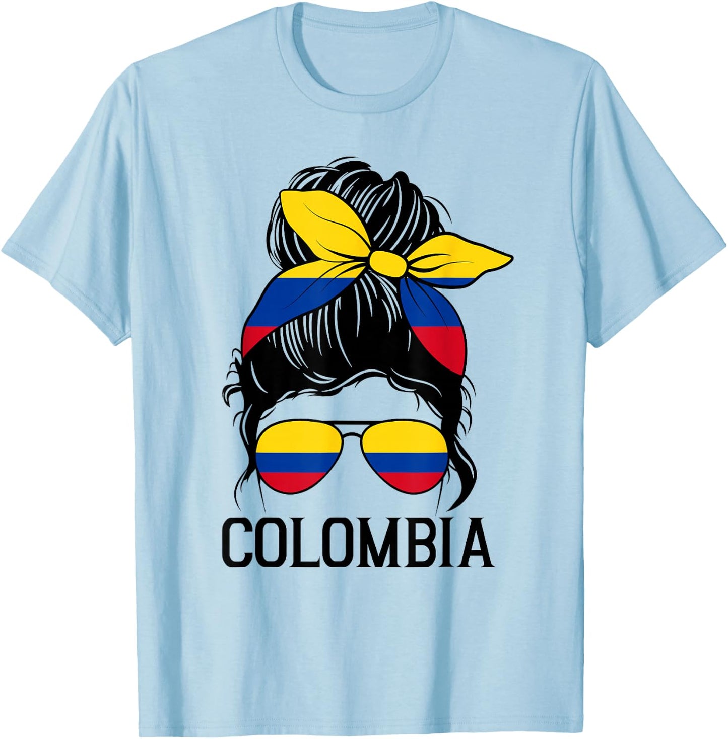 Colombia Graphic Design for Girls Kid Colombian Toodler T-Shirt - T-Shirt | Light Blue