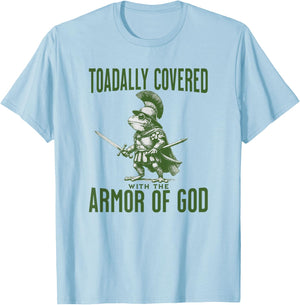 Funny Christian Meme Frog God Armor Bible Verse Jesus Trendy T-Shirt - T-Shirt | Light Blue