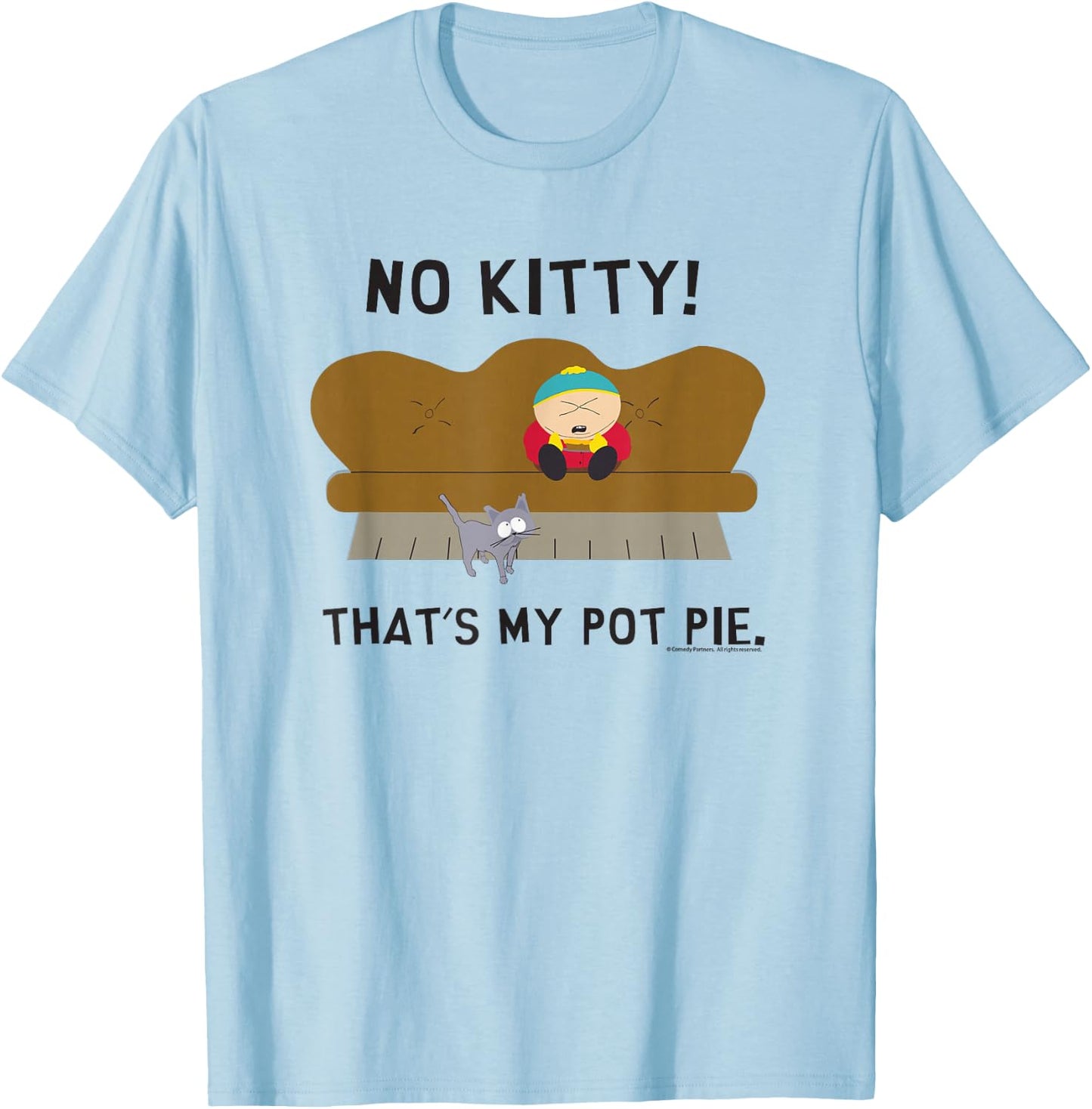 South Park Cartman My Pot Pie T-Shirt - T-Shirt | Light Blue
