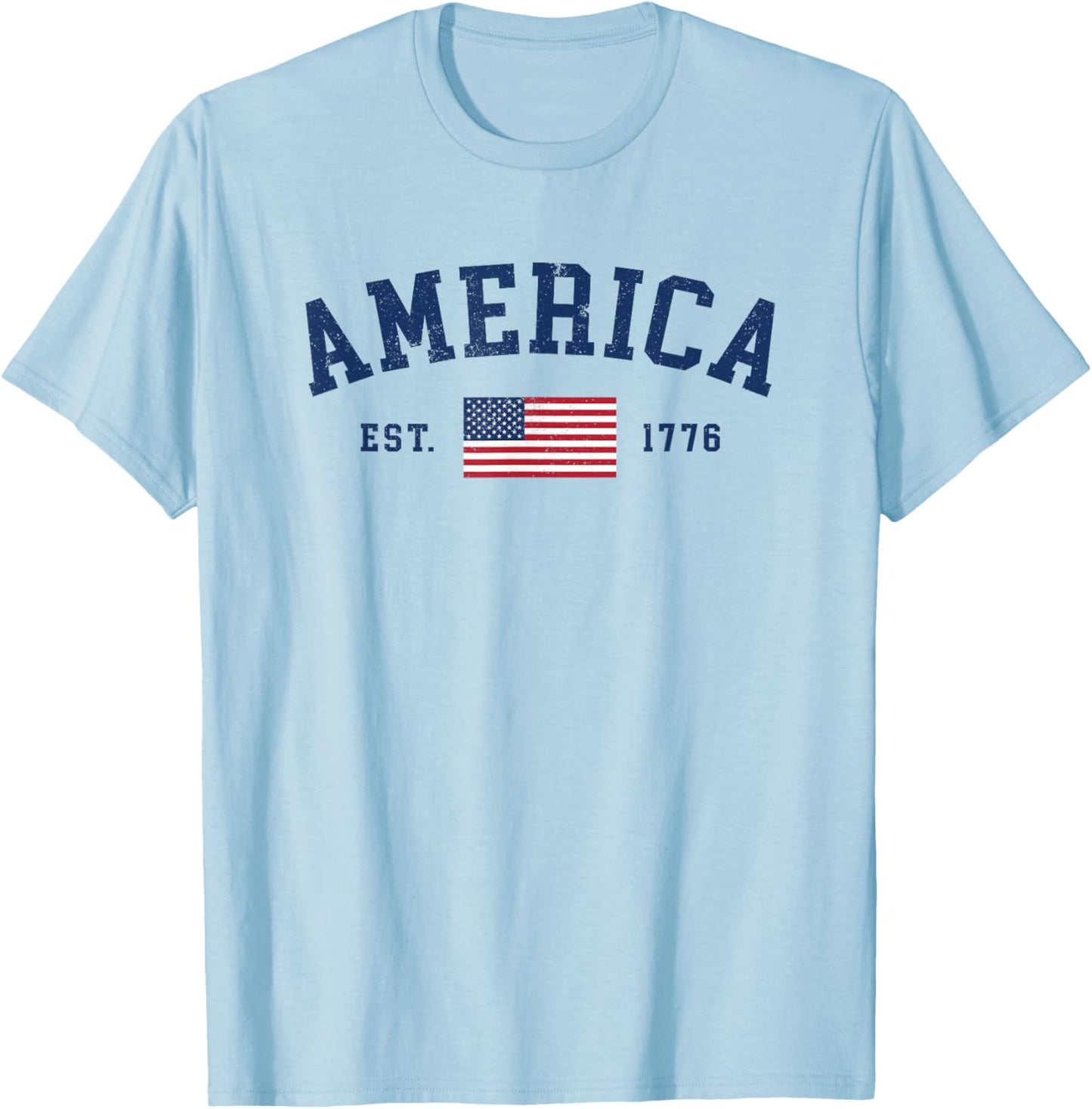 American Flag USA United States of America US 4th of July T-Shirt - T-Shirt | Light Blue