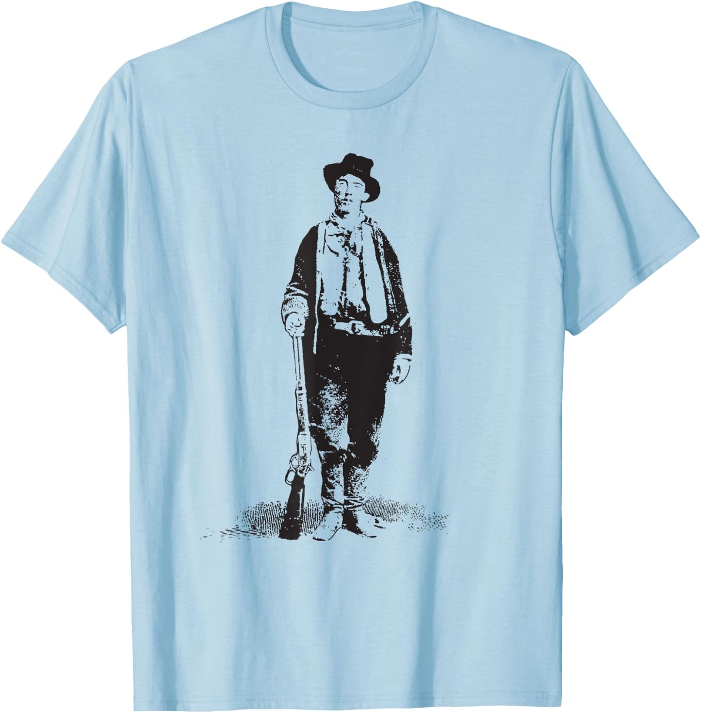Billy The Kid Gunslinger Old West History Wild Southwest T-Shirt - T-Shirt | Light Blue