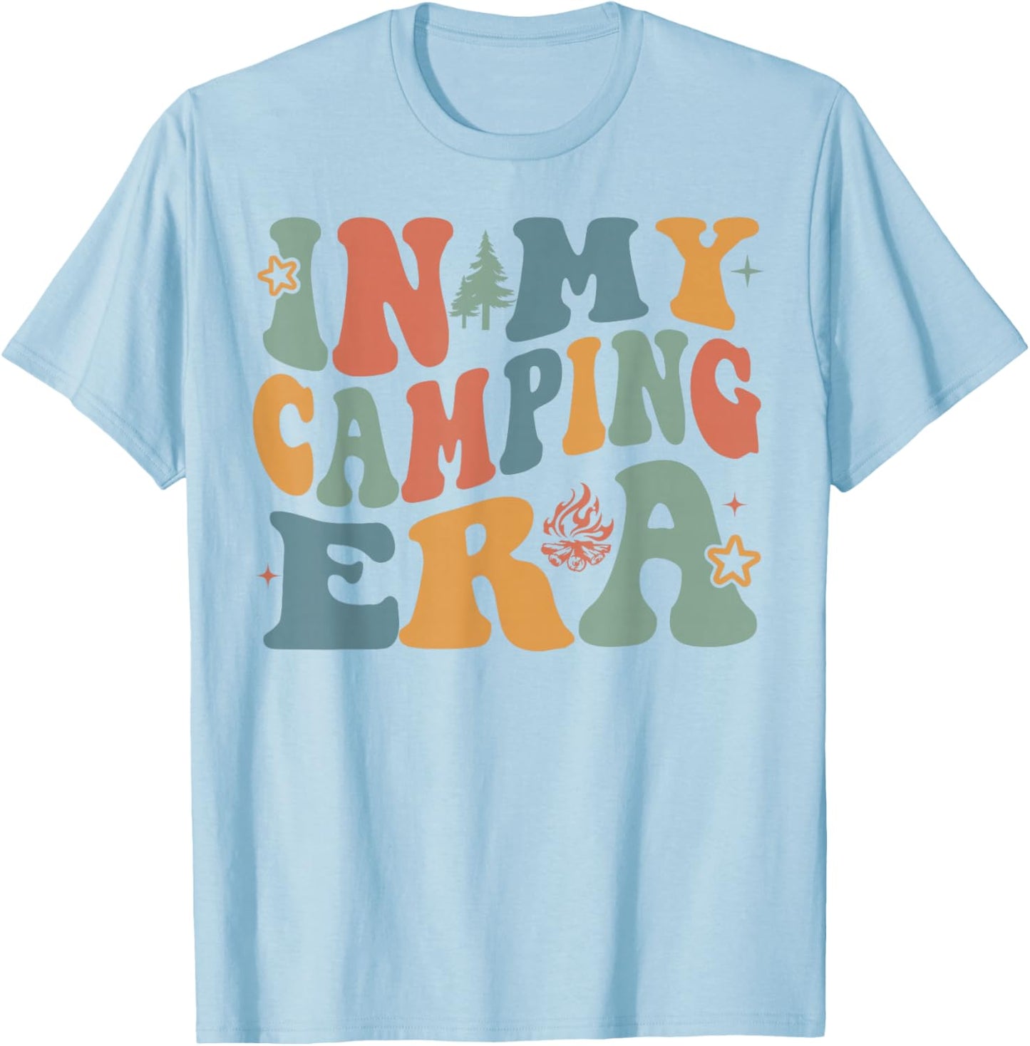 In My Camping Era Happy Camper Camping Trip Men Women Kids T-Shirt - T-Shirt | Light Blue