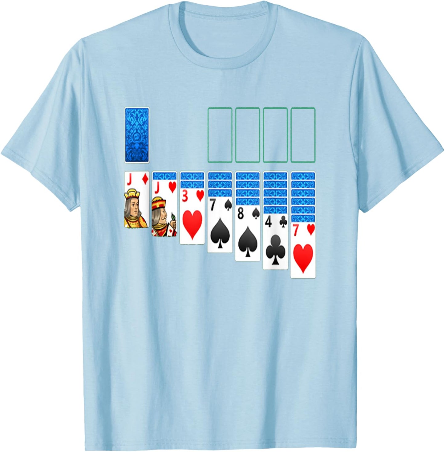 Solitaire Game Costume Board Games Halloween Costume Gift T-Shirt - T-Shirt | Light Blue