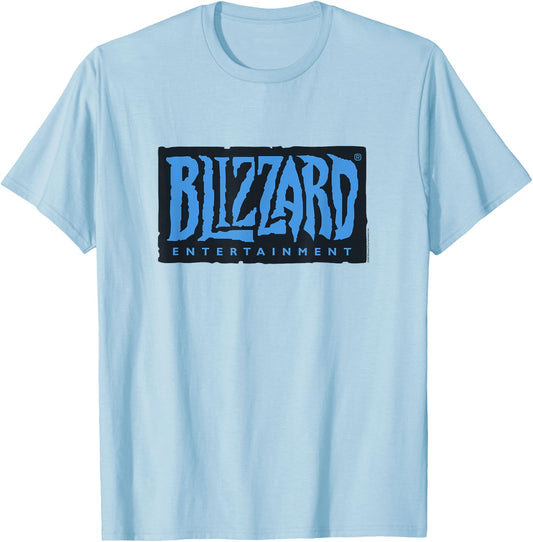 Blizzard Entertainment Official Blue Logo T-Shirt - T-Shirt | Light Blue