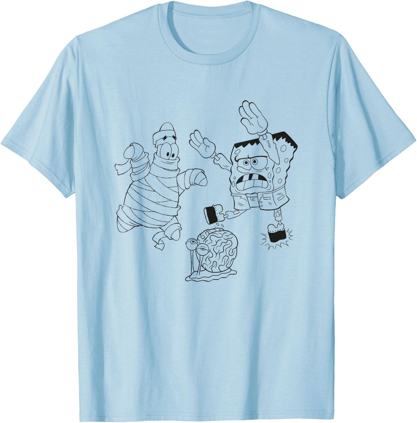 Spongebob Squarepants Halloween Spongebob & Friends Costumes T-Shirt - T-Shirt | Light Blue