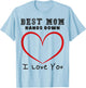 Best Mom Hands Down Handprint T-Shirt - T-Shirt | Light Blue