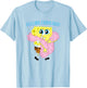 Mademark x SpongeBob SquarePants - SpongeBob in Feather Boa - Feeling Fabulous! T-Shirt - T-Shirt | Light Blue