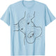 Funny Goofy Great Dane face Small T-Shirt - T-Shirt | Light Blue