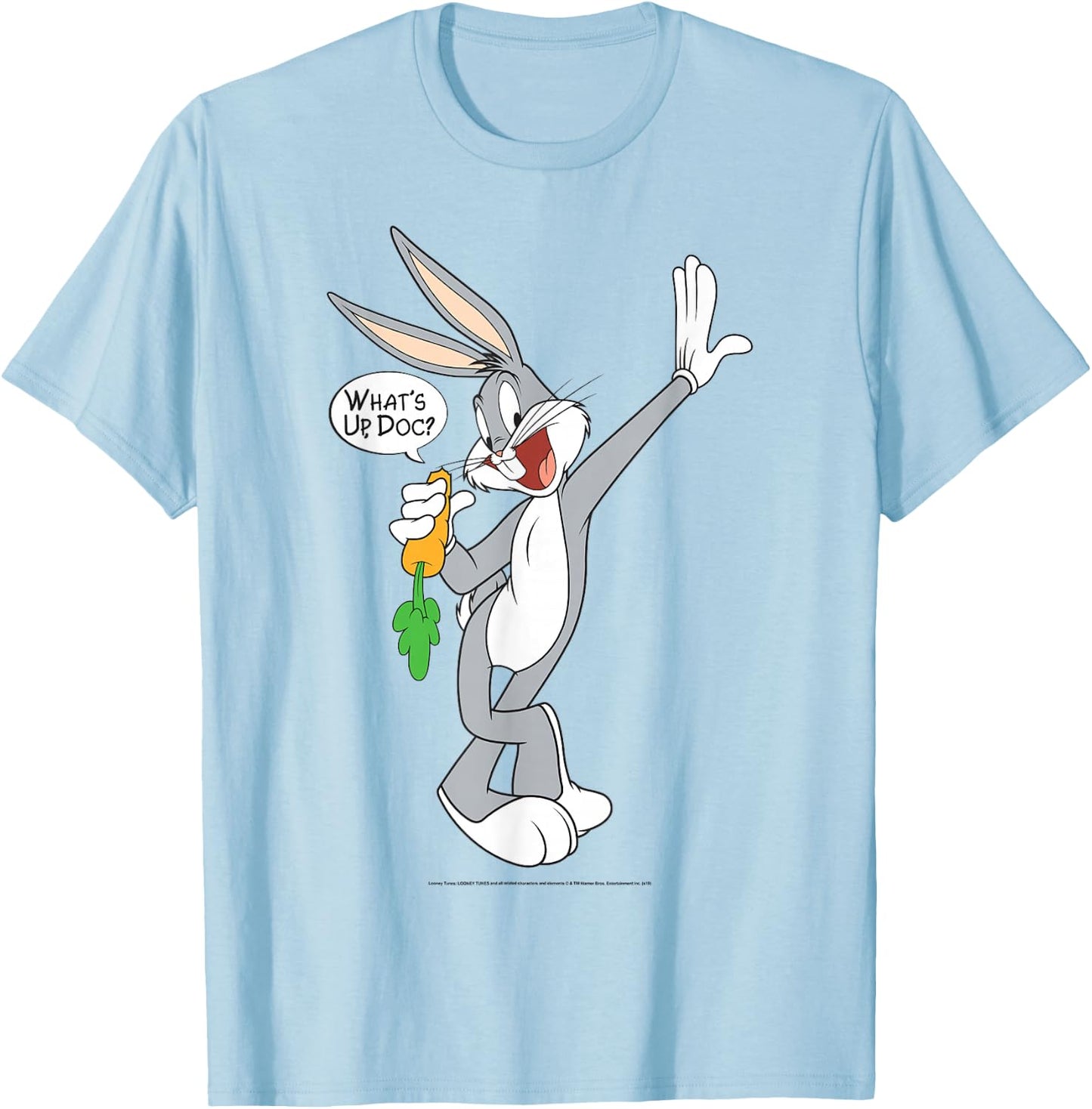 Looney Tunes Bugs Bunny What's Up Doc Portrait Small T-Shirt - T-Shirt | Light Blue