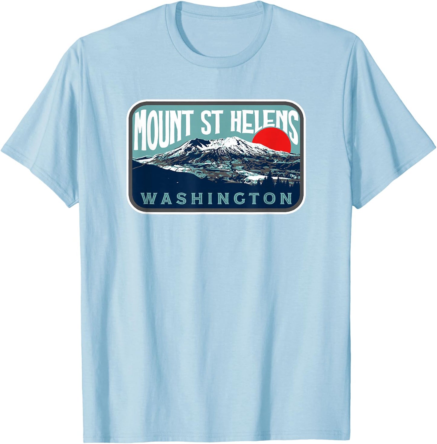 Vintage Mount Saint Helens Washington Retro Style Volcano T-Shirt - T-Shirt | Light Blue