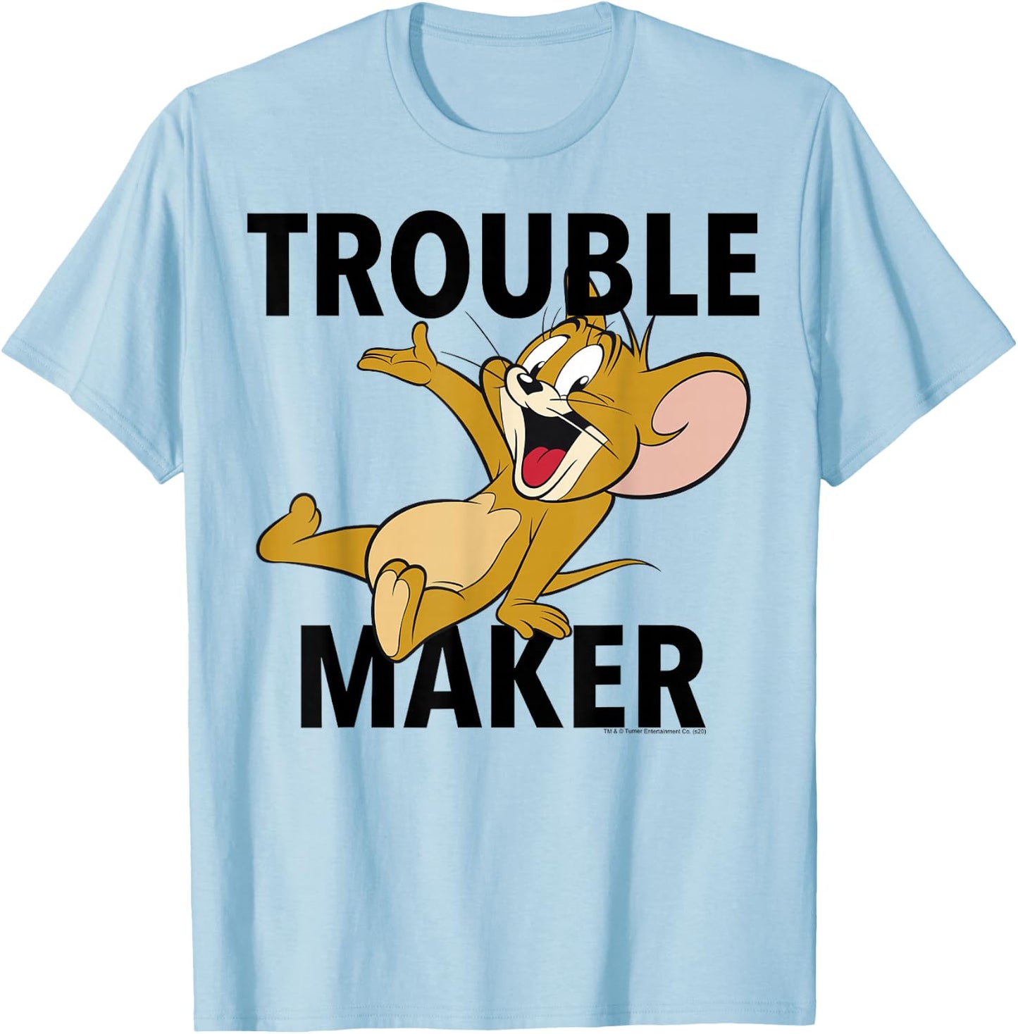 Tom and Jerry Trouble Maker Portrait T-Shirt - T-Shirt | Light Blue