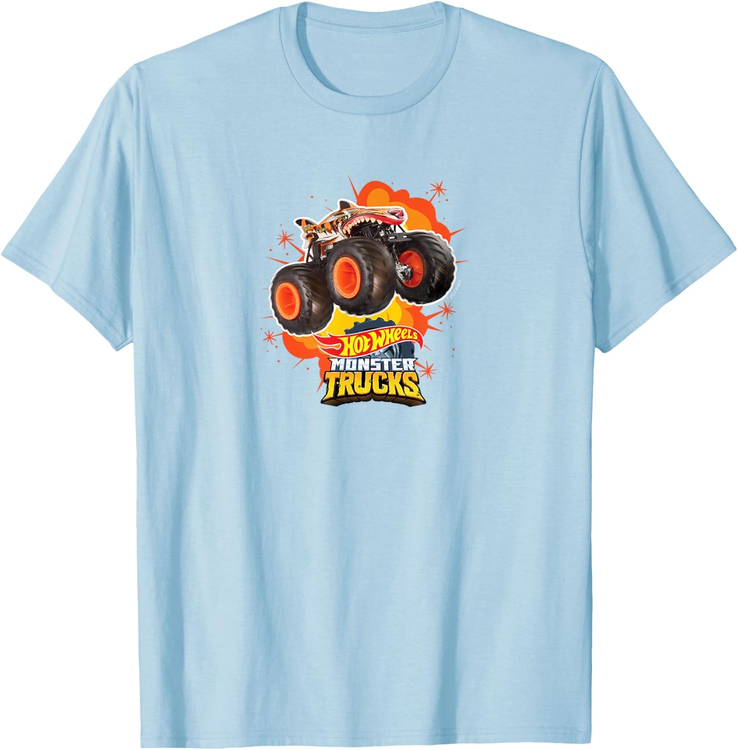 Hot Wheels - Monster Trucks Tiger Shark T-Shirt - T-Shirt | Light Blue