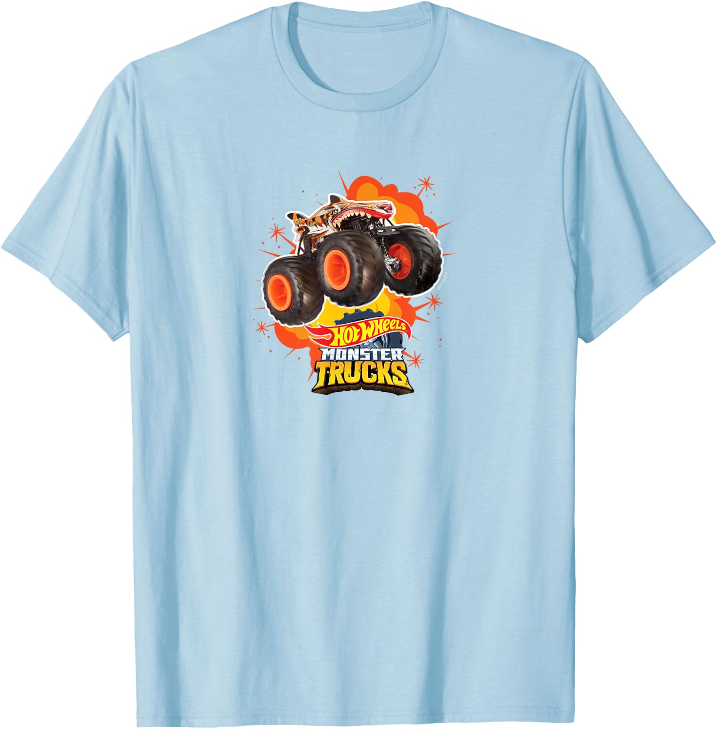 Hot Wheels - Monster Trucks Tiger Shark T-Shirt - T-Shirt | Light Blue
