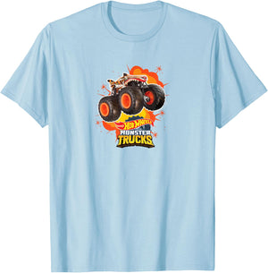 Hot Wheels - Monster Trucks Tiger Shark T-Shirt - T-Shirt | Light Blue