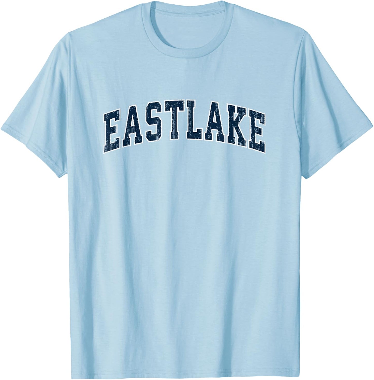 Eastlake Ohio OH Vintage Sports Design Navy Design T-Shirt - T-Shirt | Light Blue