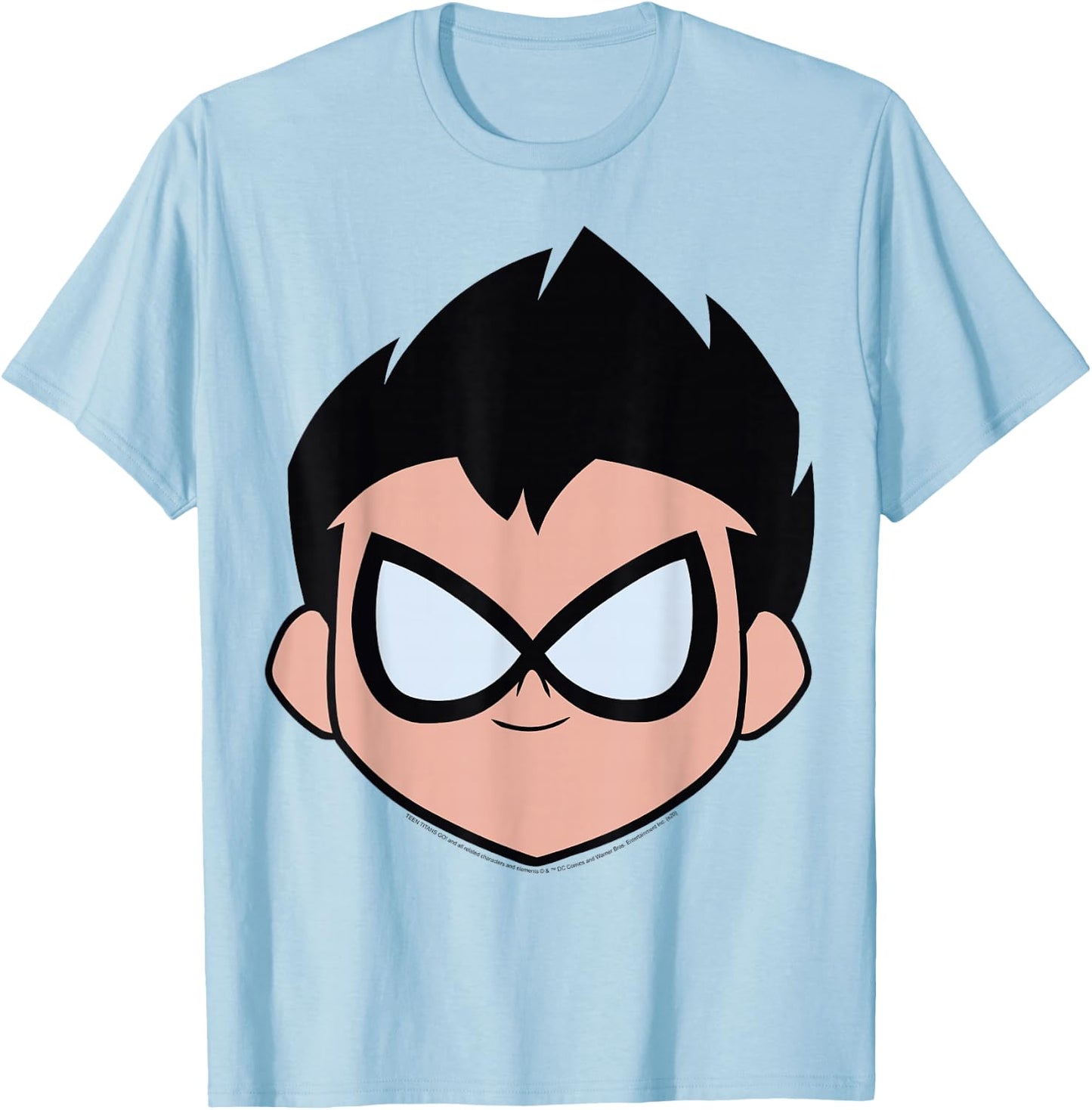 DC Comics Teen Titans Go! Robin Big Face T-Shirt - T-Shirt | Light Blue