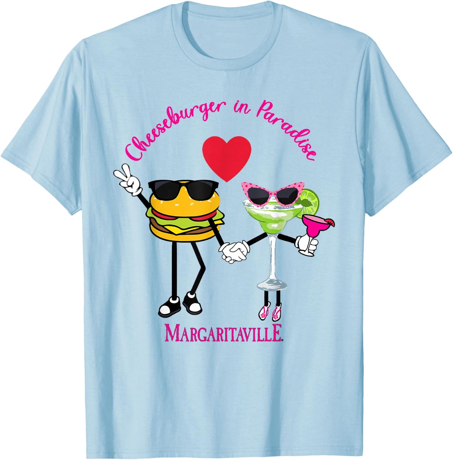 Cheeseburger in Paradise T-Shirt - T-Shirt | Light Blue