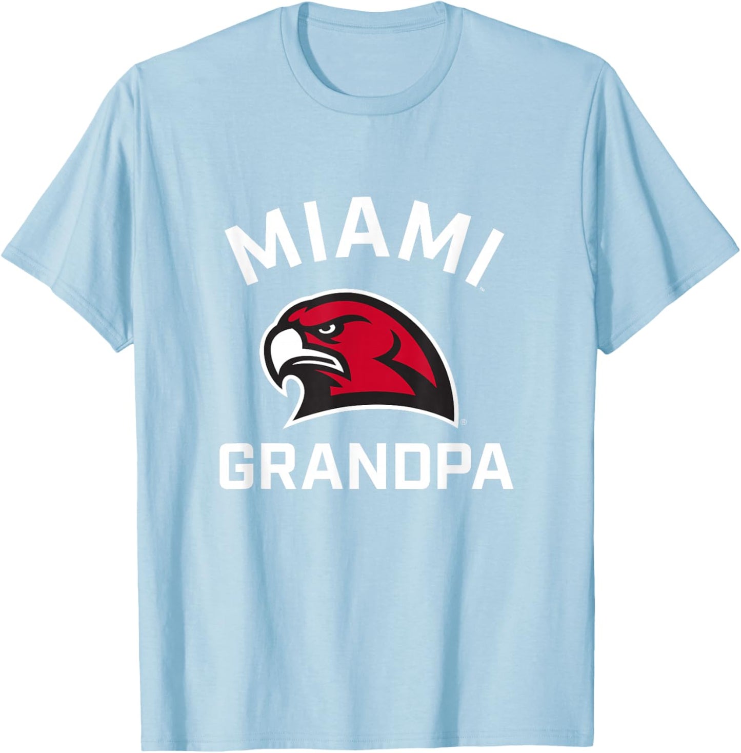 Miami University Ohio Redhawks Arched Grandpa T-Shirt - T-Shirt | Light Blue