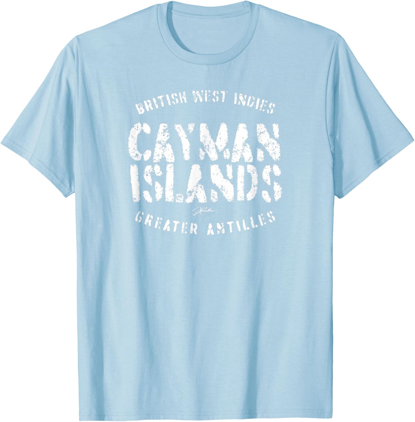JCombs: Cayman Islands, Beach T-Shirt - T-Shirt | Light Blue