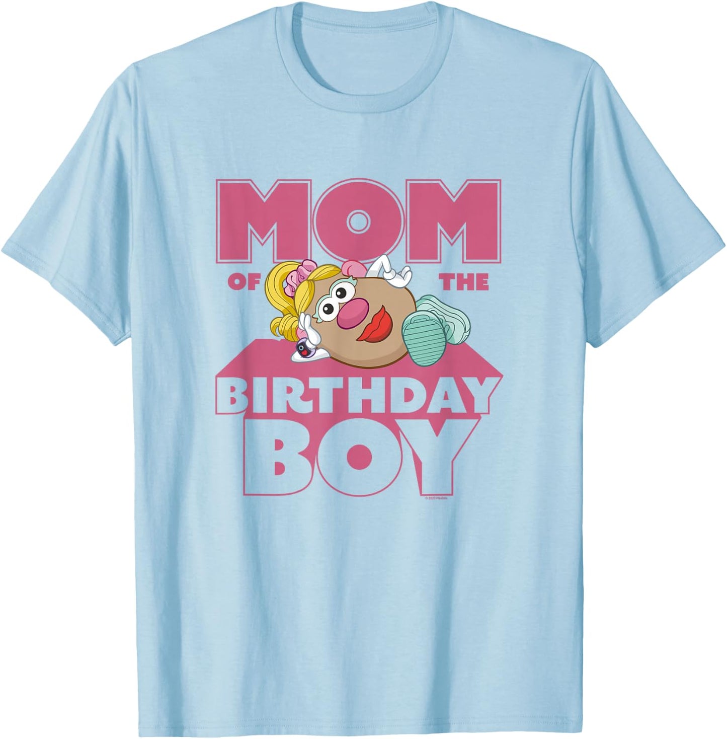 Mr. Potato Head Mom Of The Birthday Boy Sassy Portrait T-Shirt - T-Shirt | Light Blue