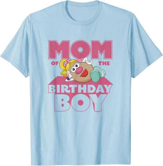 Mr. Potato Head Mom Of The Birthday Boy Sassy Portrait T-Shirt - T-Shirt | Light Blue
