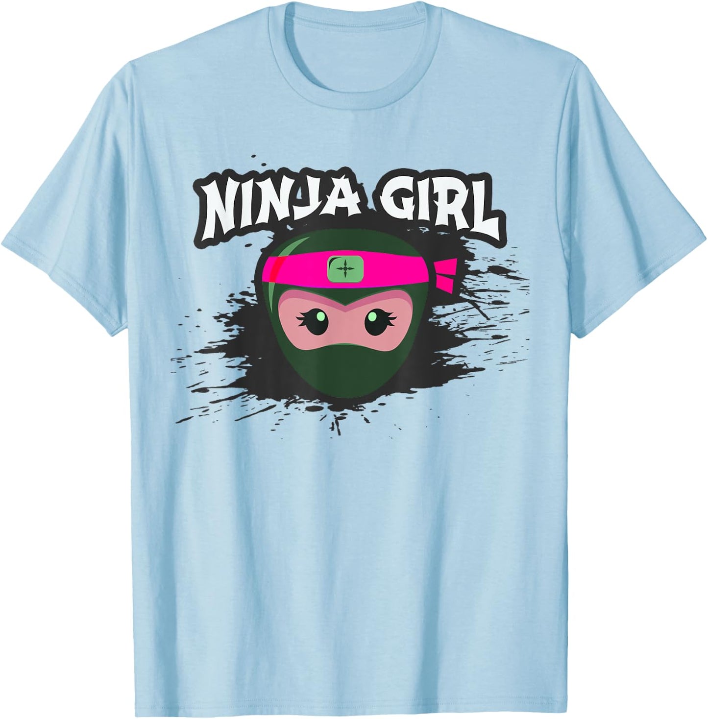 Ninja Girl Team Covert Crew Funny Princess Birthday Pink T-Shirt - T-Shirt | Light Blue
