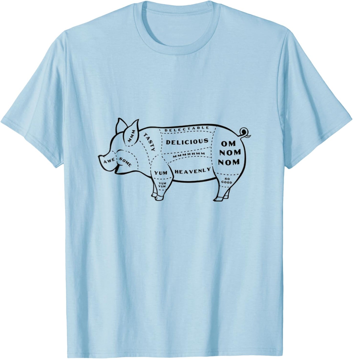 Tasty Pig Cuts T-Shirt - T-Shirt | Light Blue