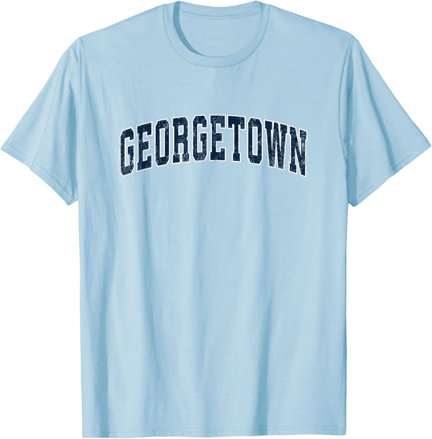 Georgetown Texas TX Vintage Sports Design Navy Design T-Shirt - T-Shirt | Light Blue