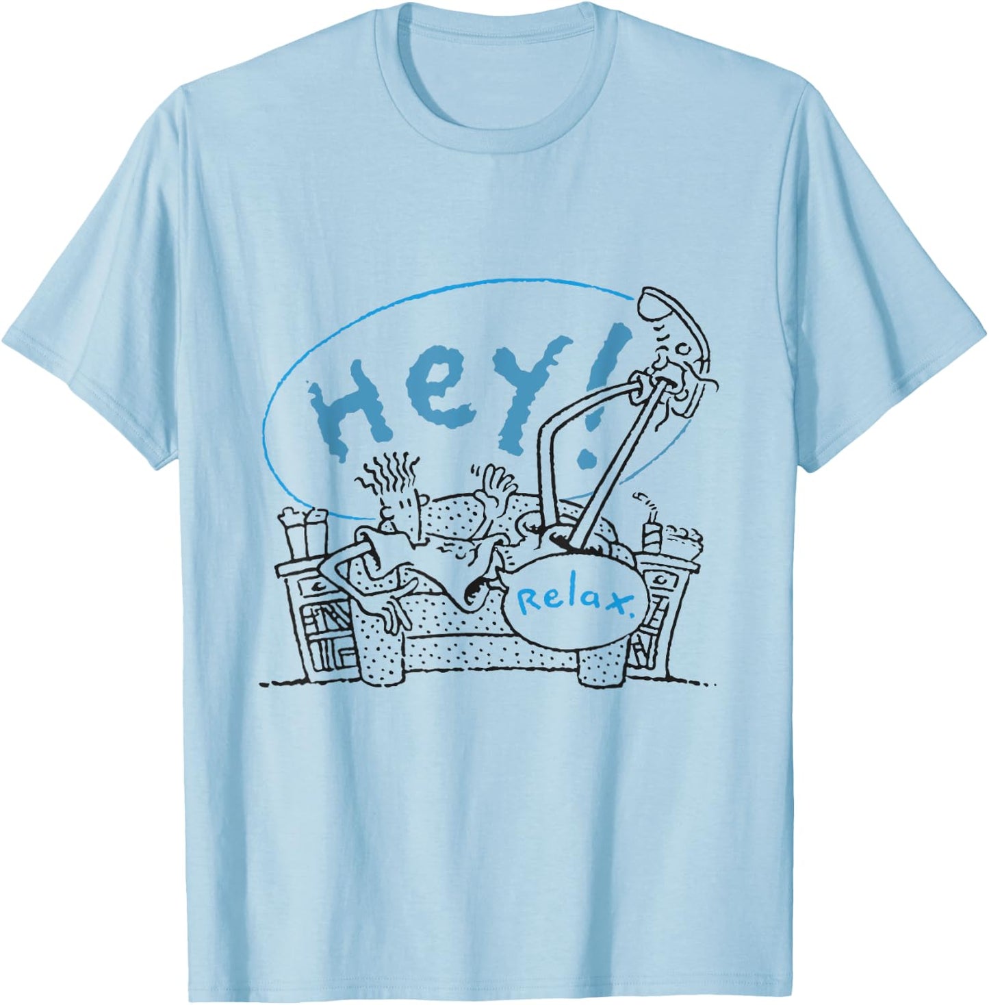Fido Dido Hey Relax T-Shirt - T-Shirt | Light Blue
