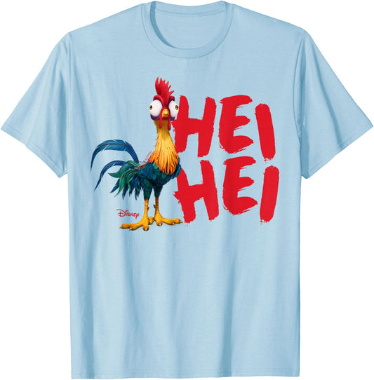 Moana - HEI HEI Rooster Character T-Shirt - T-Shirt | Light Blue