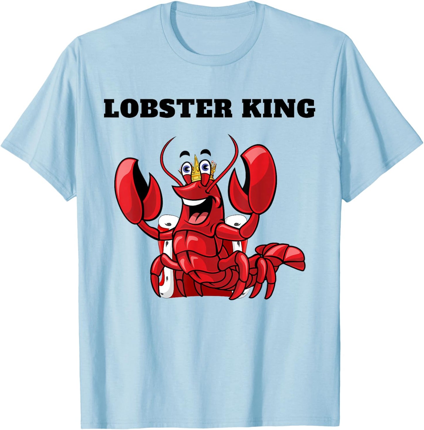 Lobster King | Boys Lobster Lover Stuff | Lobster T-Shirt - T-Shirt | Light Blue