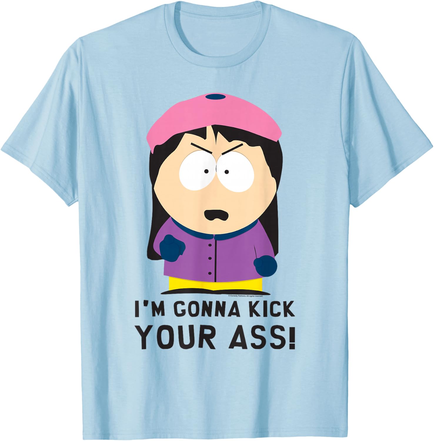 South Park Wendy I'm Gonna Kick Your Ass! T-Shirt - T-Shirt | Light Blue