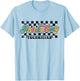 Retro Checkered Phlebotomy Technician Phlebotomist Squad T-Shirt - T-Shirt | Light Blue