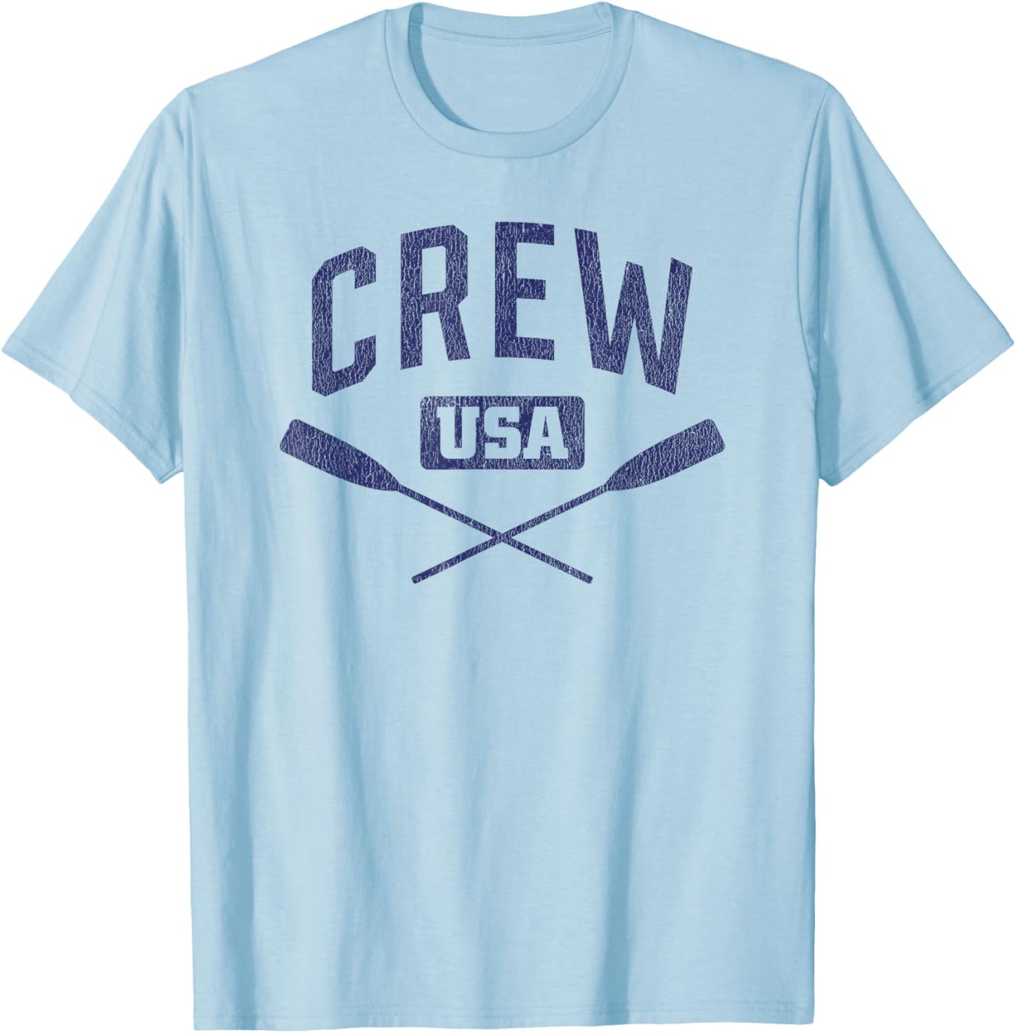 Rowing Crew USA Coxswain Sculling Row Team T-Shirt - T-Shirt | Light Blue