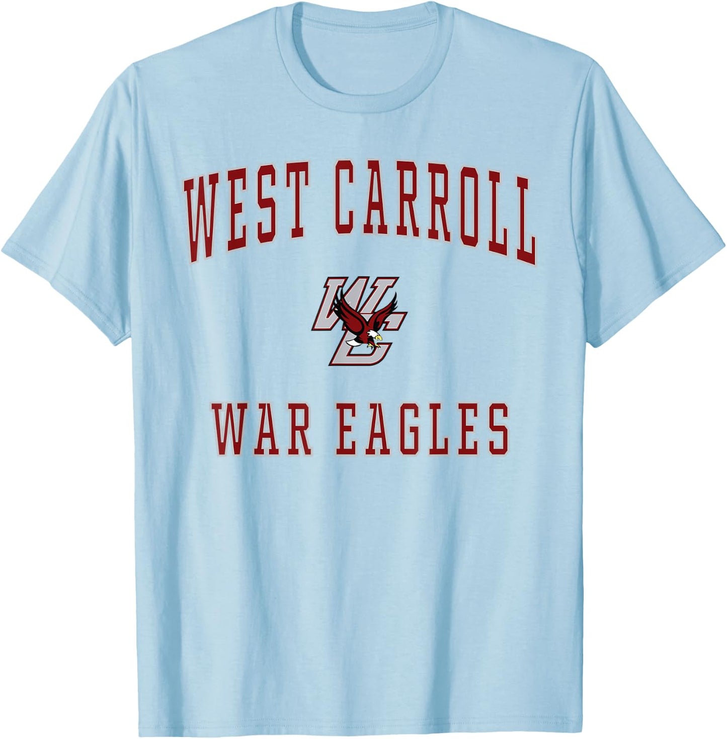 West Carroll High School War Eagles T-Shirt - T-Shirt | Light Blue