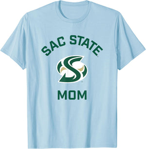 Sacramento State CSUS Hornets Arched Mom T-Shirt - T-Shirt | Light Blue