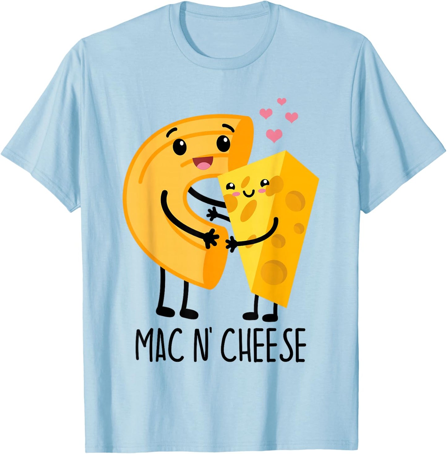 Funny Mac N Cheese Love Food Gift T-Shirt - T-Shirt | Light Blue