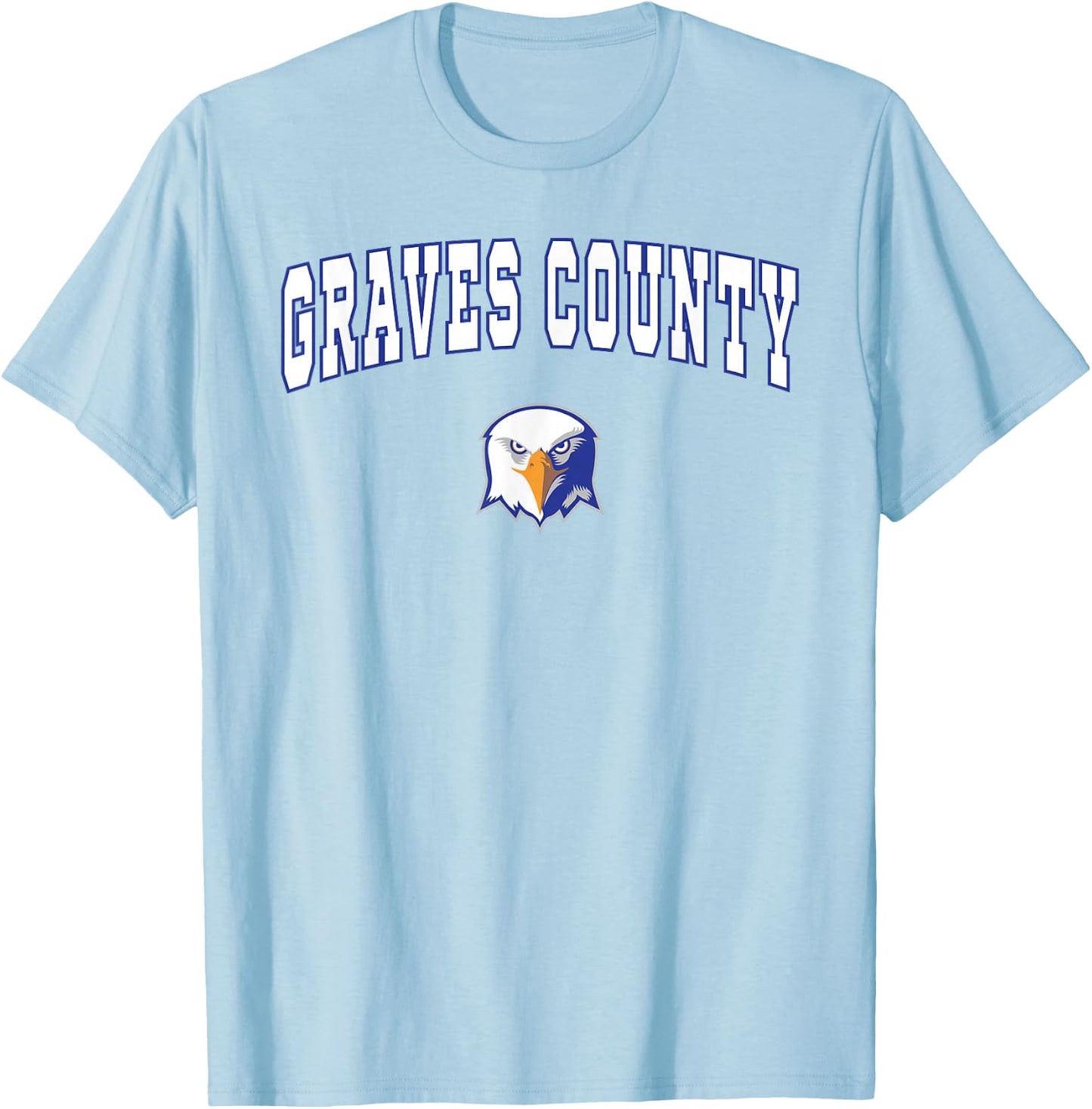 Graves County High School Eagles T-Shirt - T-Shirt | Light Blue
