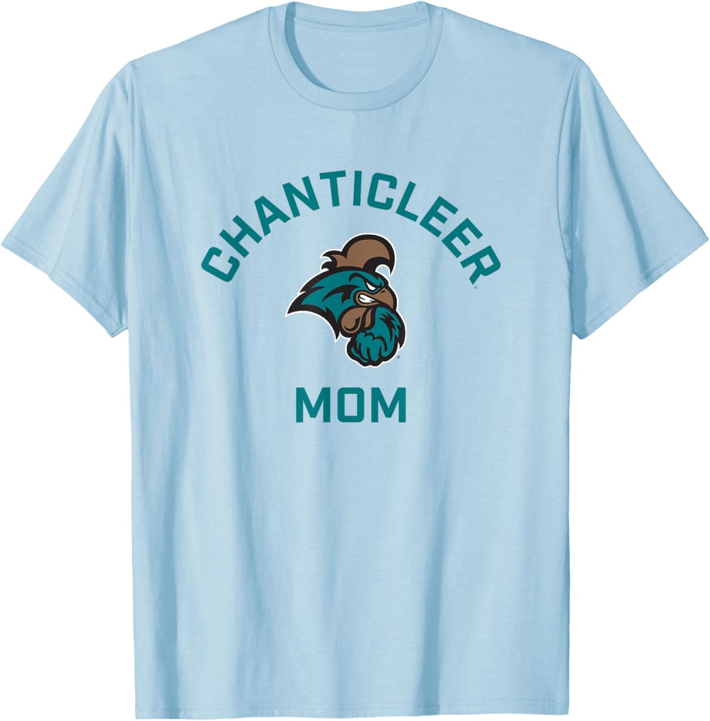 Coastal Carolina University Chanticleers Arched Mom T-Shirt - T-Shirt | Light Blue