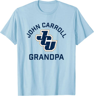 John Carroll University Blue Streaks Arched Grandpa T-Shirt - T-Shirt | Light Blue