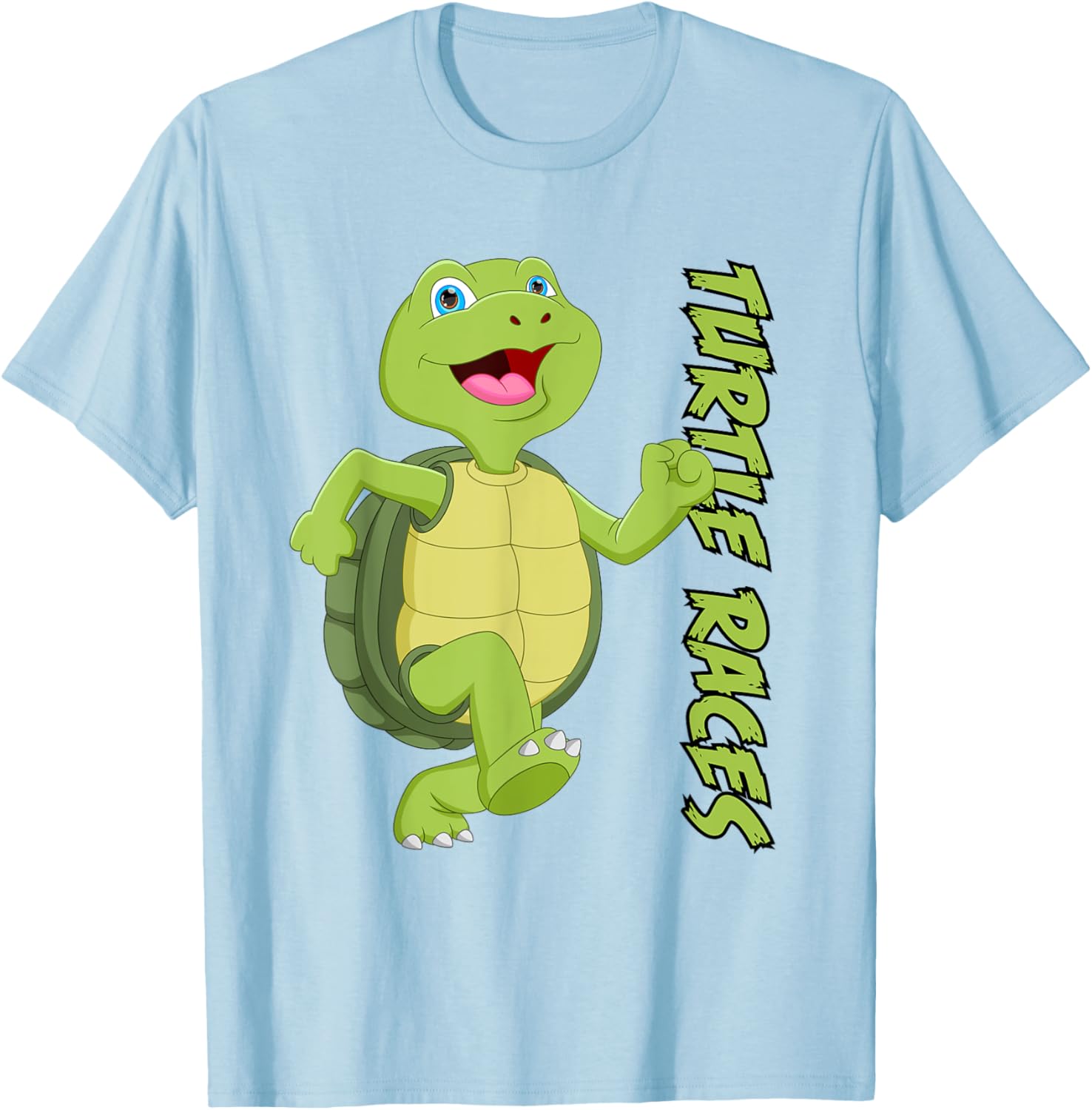Turtle Races Summer Turtle Racing T-Shirt - T-Shirt | Light Blue