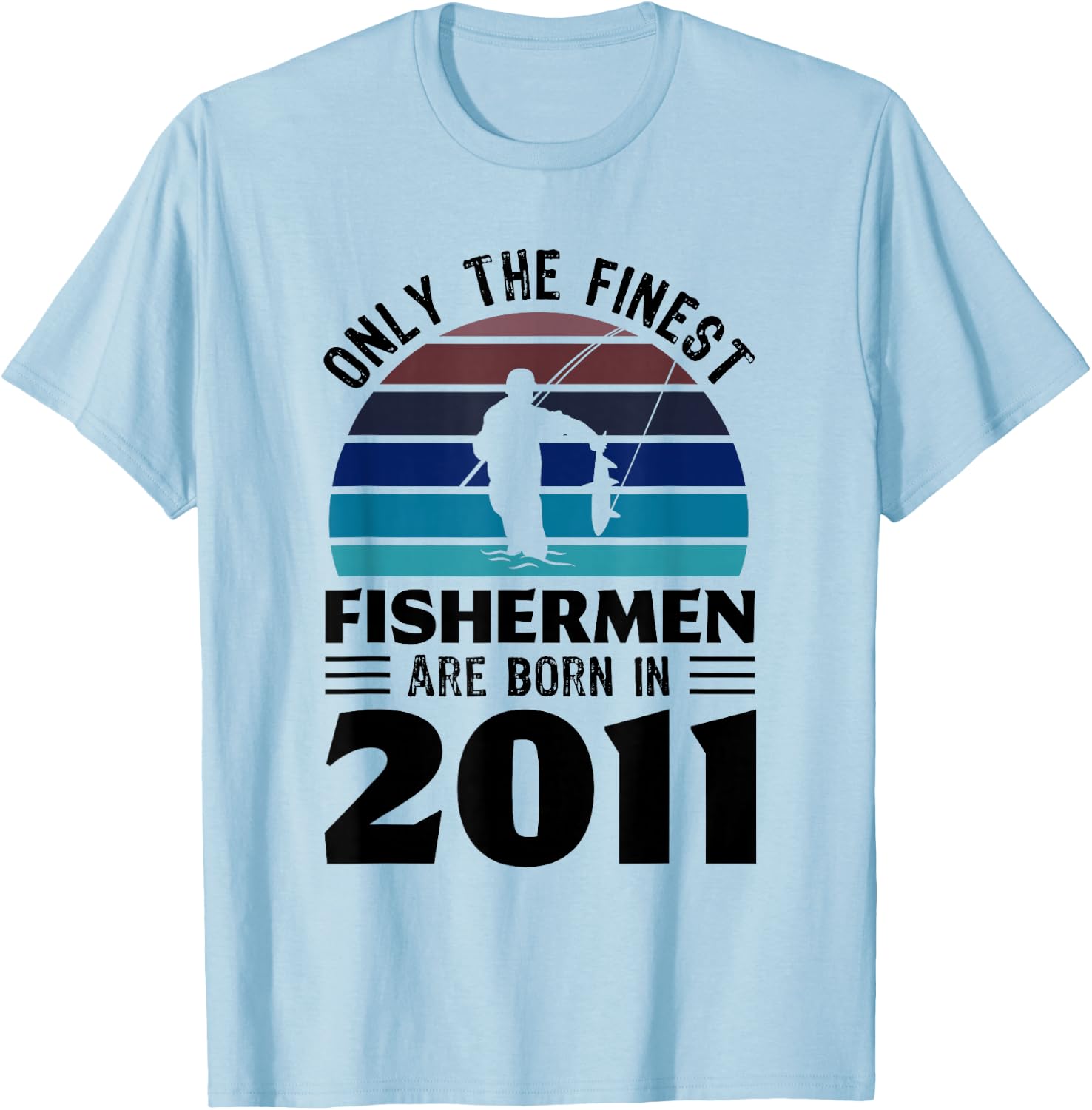 Fishermen born in 2011 10th Birthday Fishing Gifts T-Shirt - T-Shirt | Light Blue