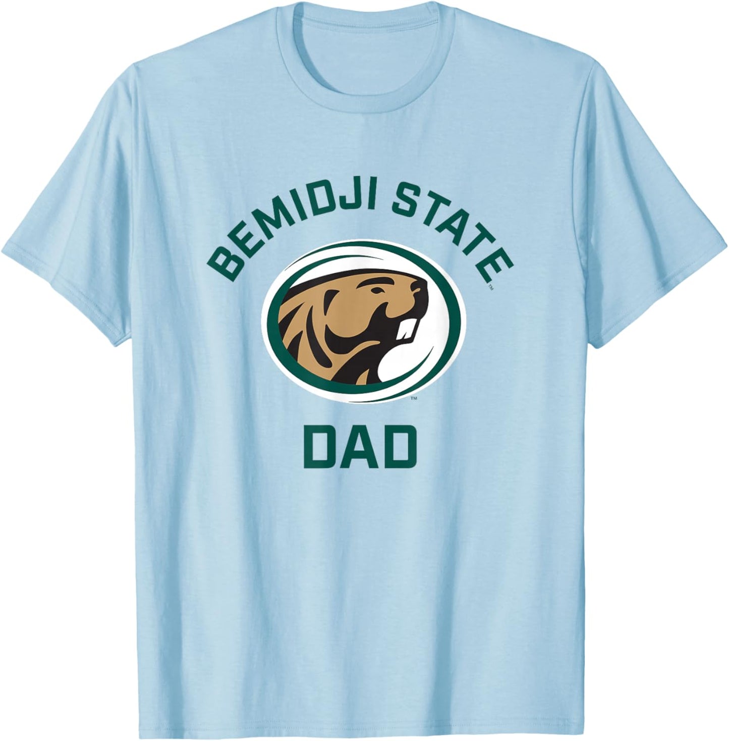 Bemidji State University BSU Beavers Arched Dad T-Shirt - T-Shirt | Light Blue