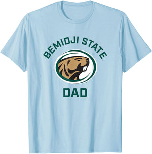 Bemidji State University BSU Beavers Arched Dad T-Shirt - T-Shirt | Light Blue