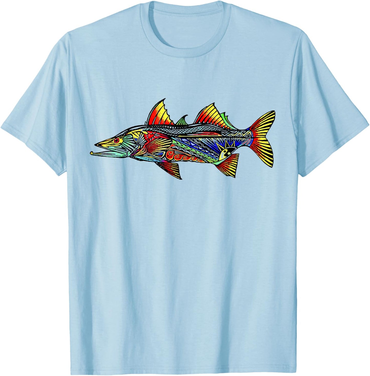 Colorful Snook T-Shirt - T-Shirt | Light Blue